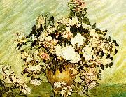 Vincent Van Gogh Pink and White Roses oil painting picture wholesale
